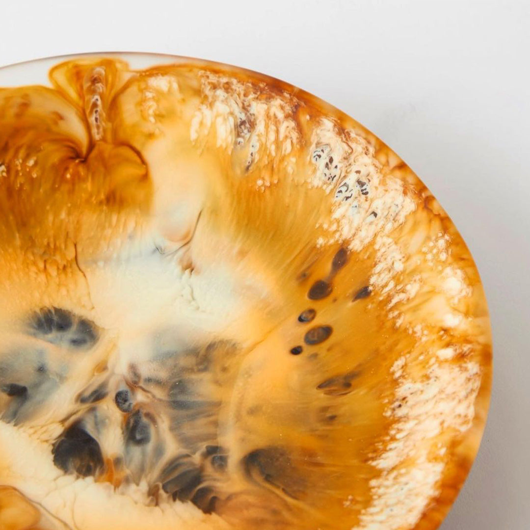 Moon marbled-resin dessert bowls - Set of 2