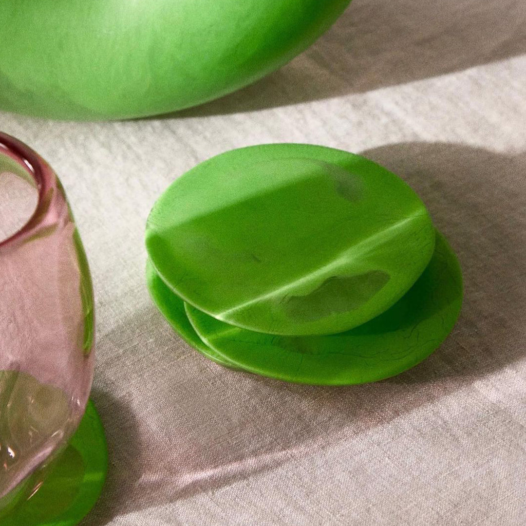 Boulder marbled-resin coasters - Set of 2