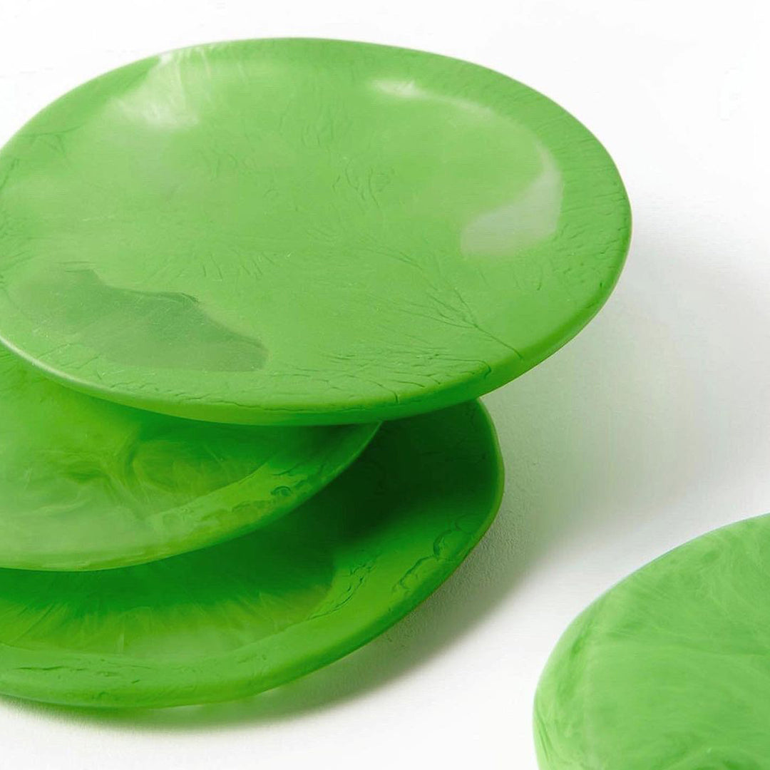 Boulder marbled-resin coasters - Set of 2