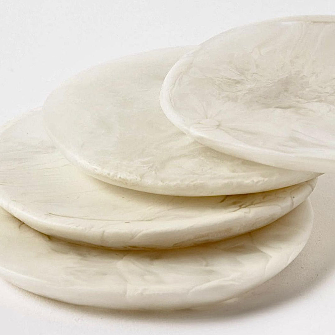 Boulder marbled-resin coasters - Set of 2