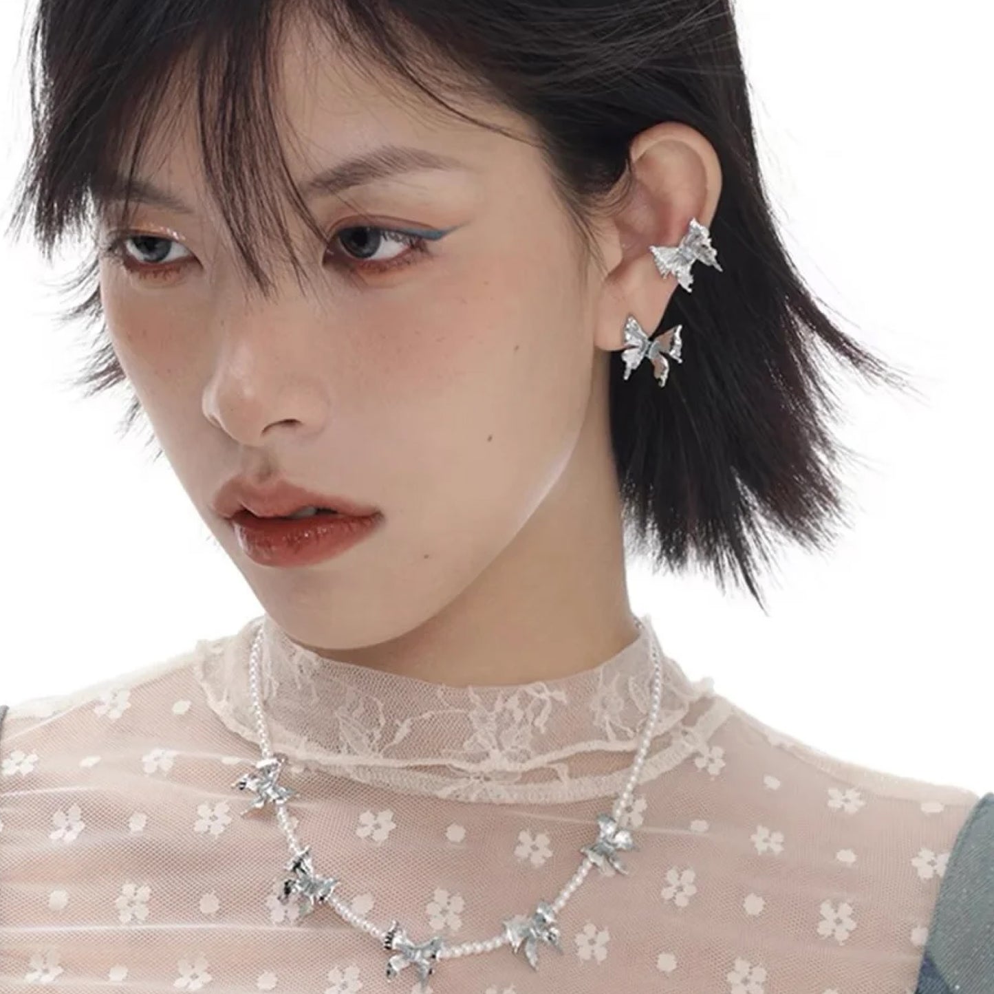 Butterfly-shaped earrings