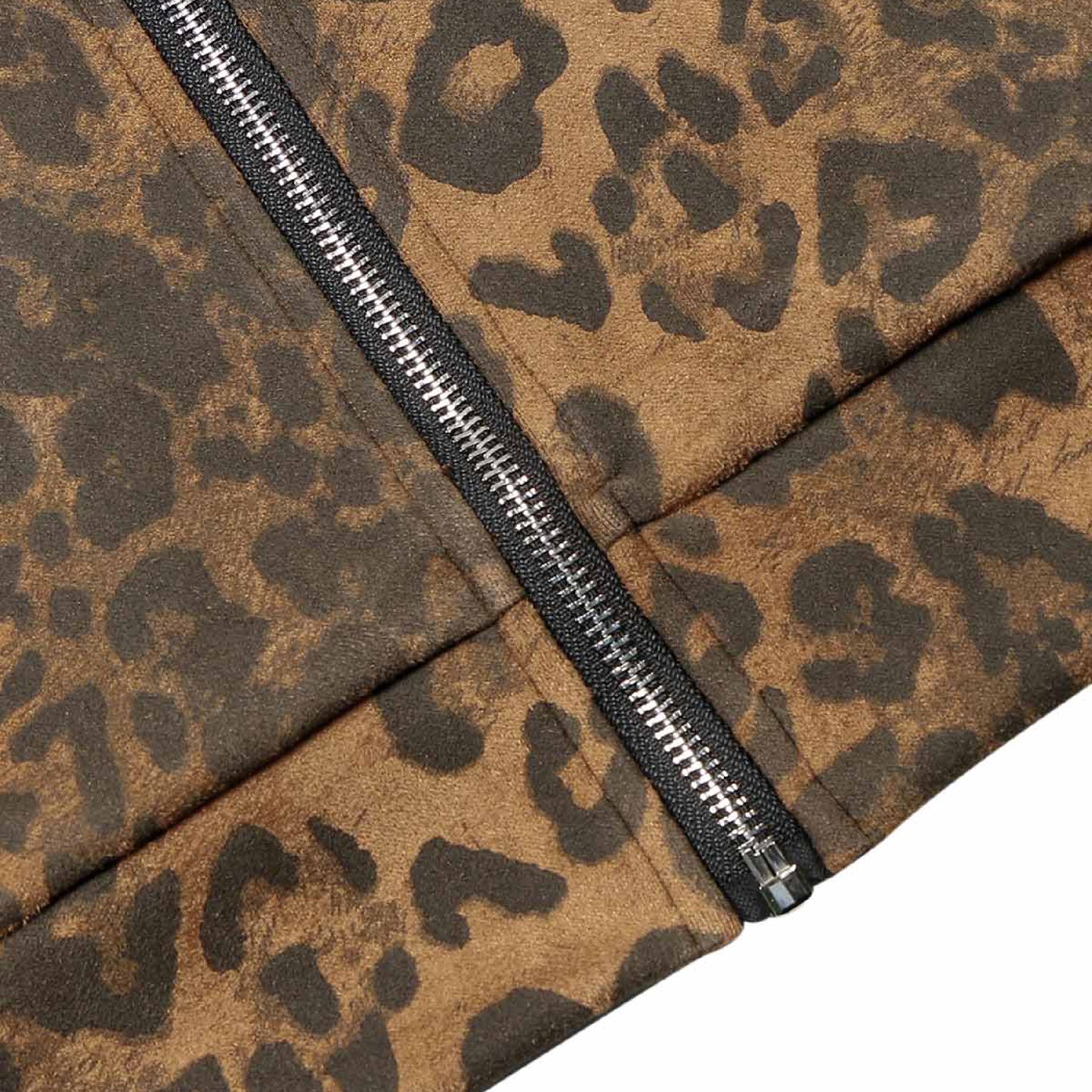 Cheetah Print Suede Tracksuit