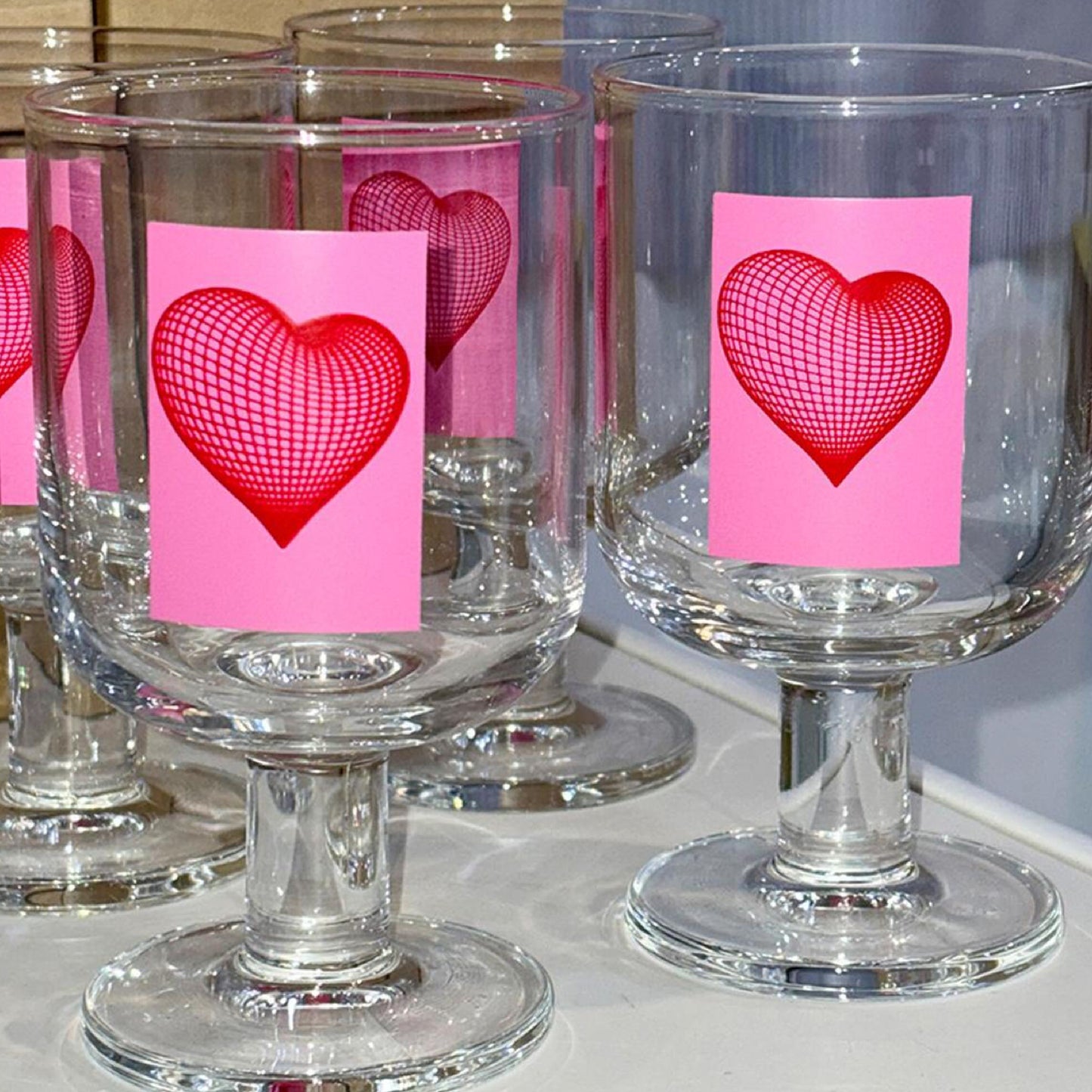 Heart net goblet - set of 2