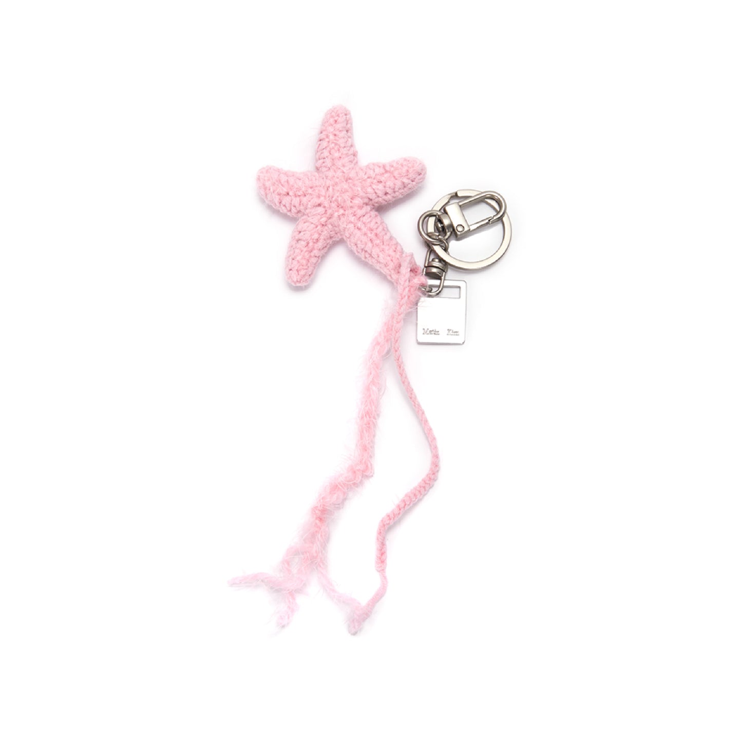 Starfish knit keyring