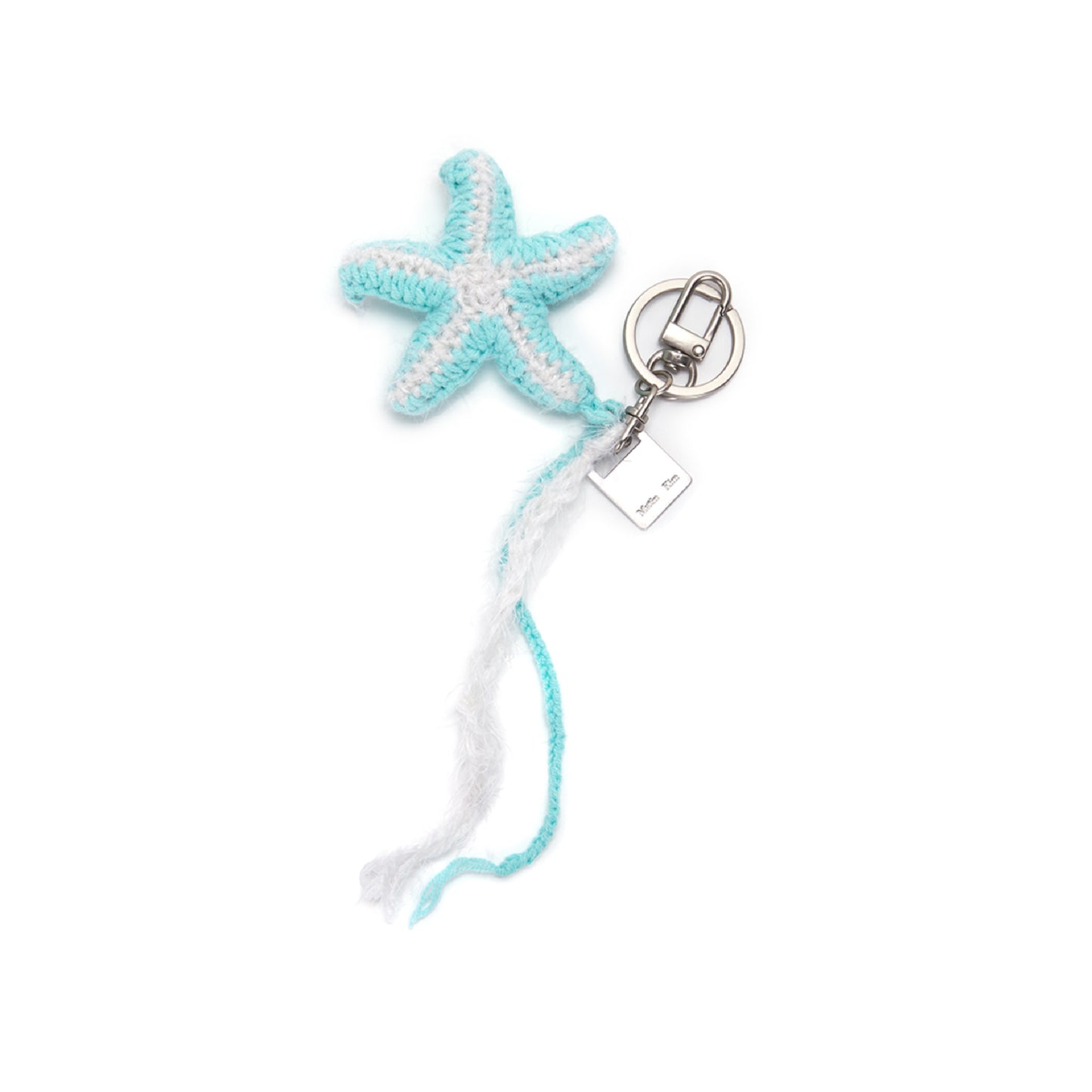 Starfish knit keyring