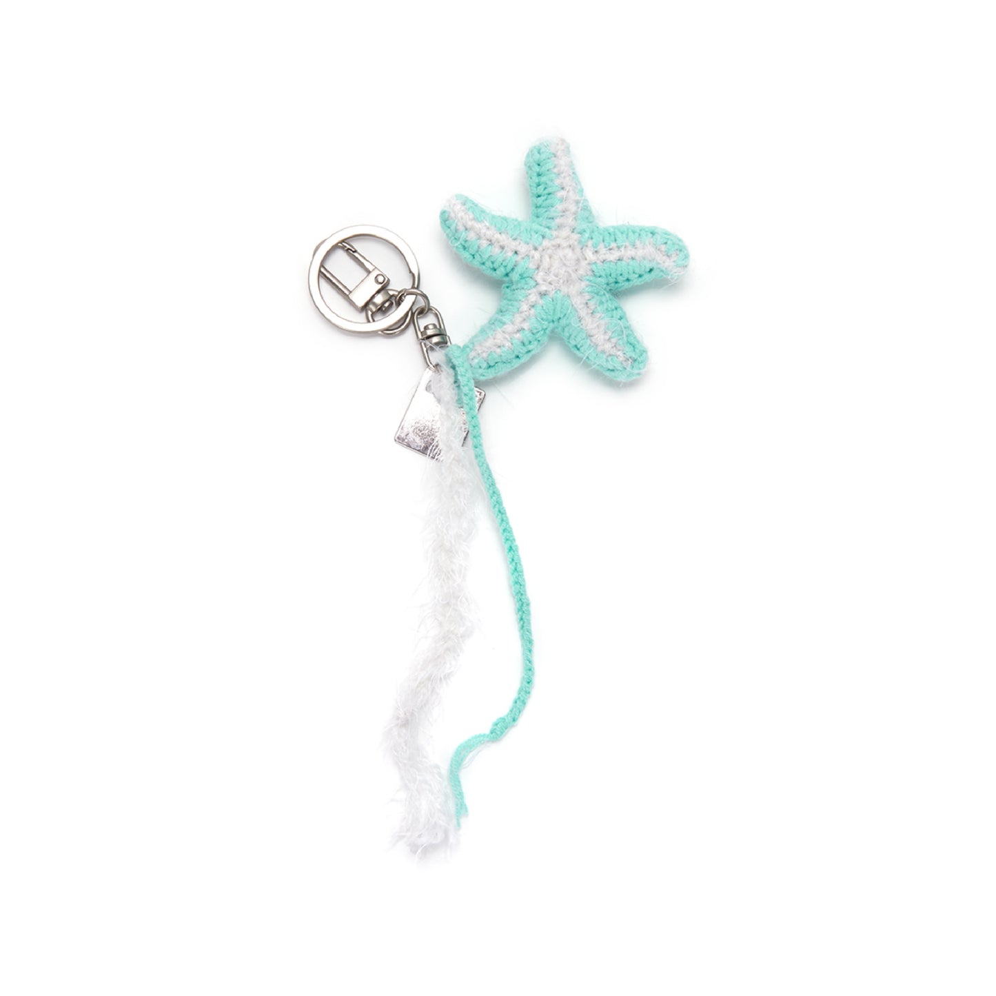 Starfish knit keyring