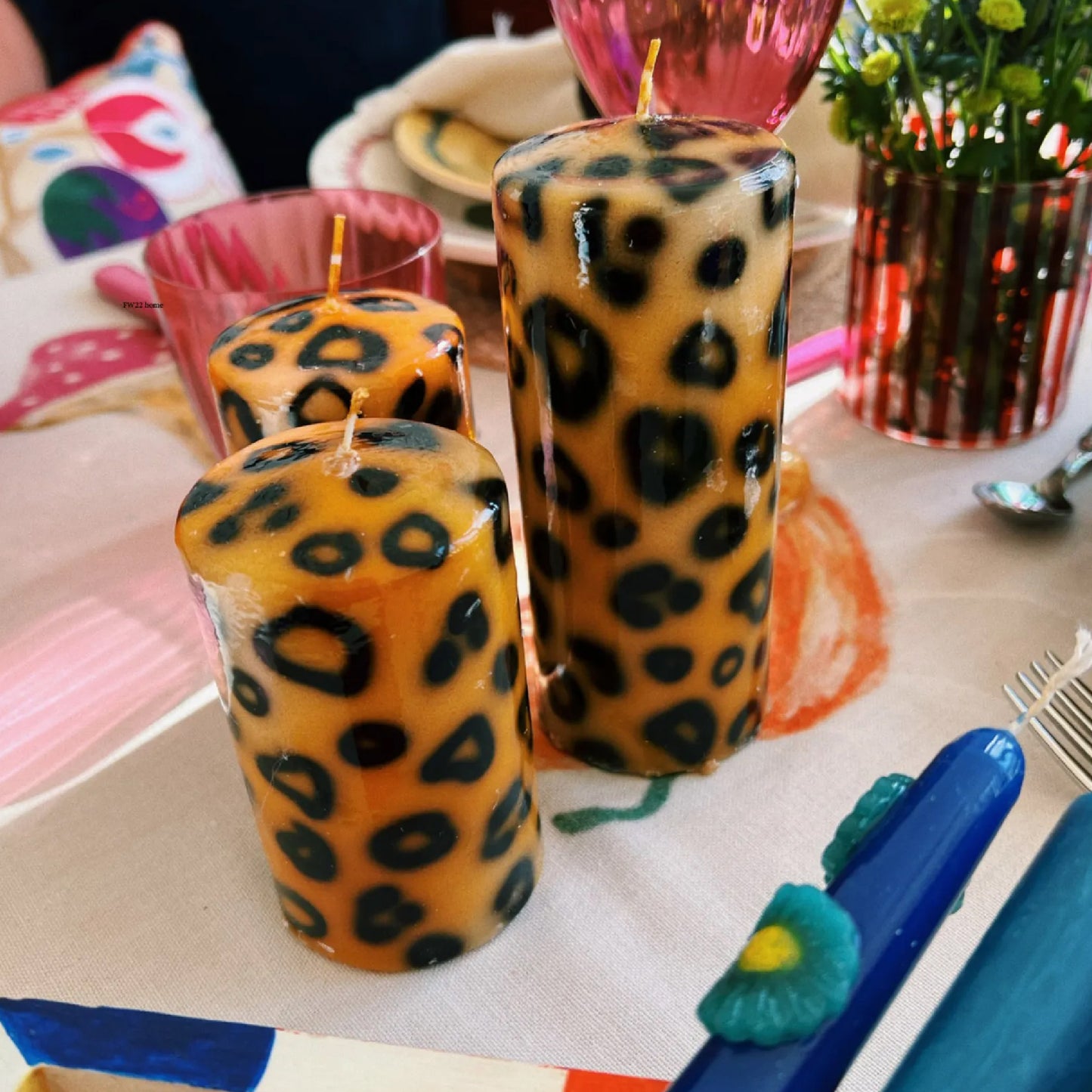 Leopard Candle