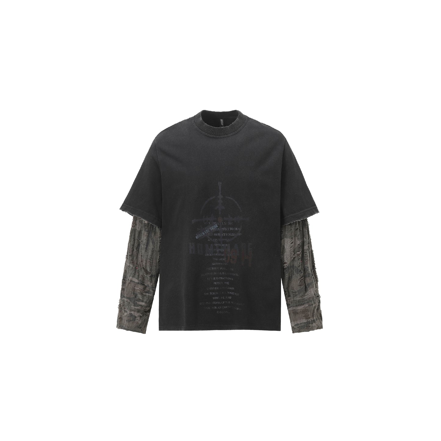 Oversize Fake Layered Long Sleeve T-Shirt ⌘