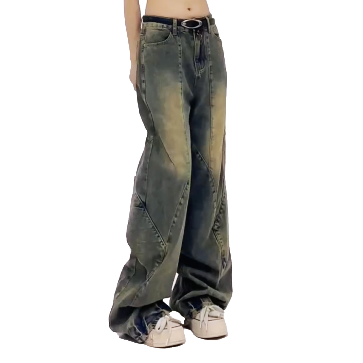 Retro Bohemian Wide-Leg Jeans
