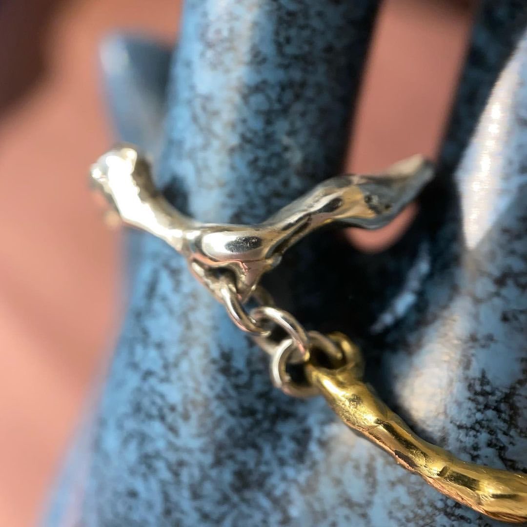 Green Tourmaline 2 Finger Ring