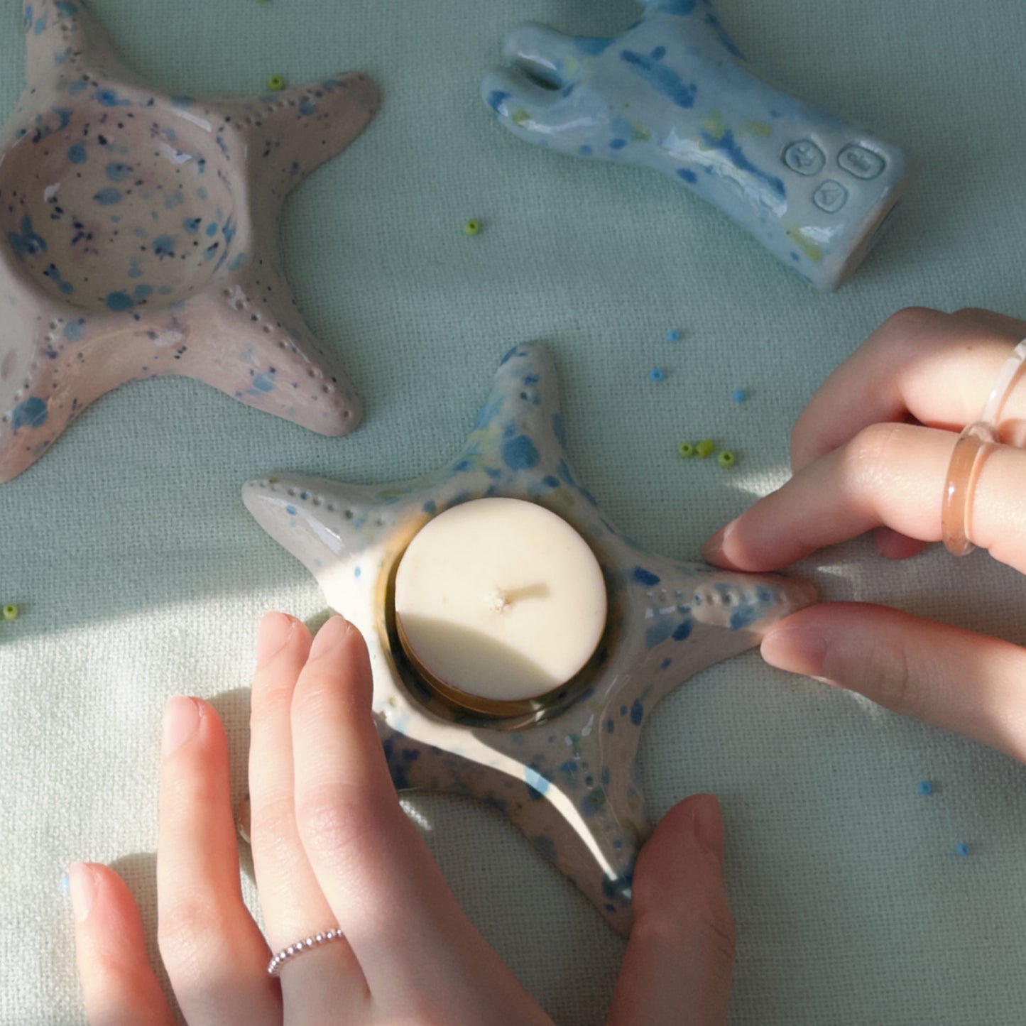Starfish candle holder
