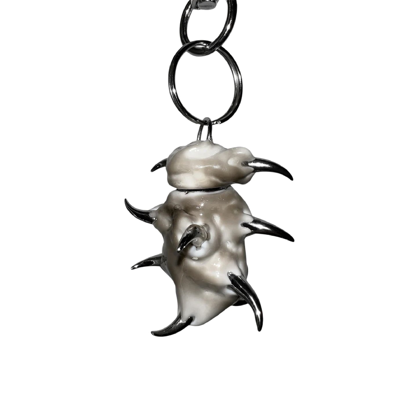 White Pill Case Keychain