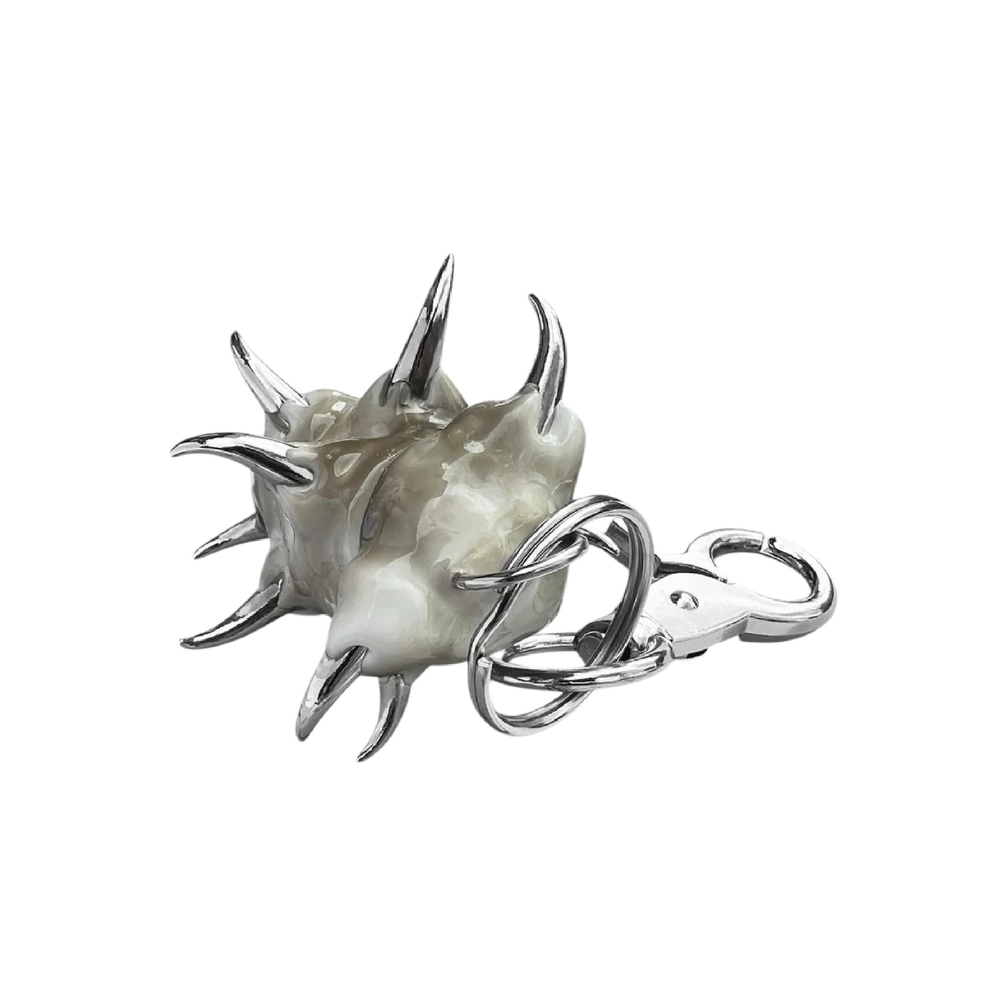 White Pill Case Keychain