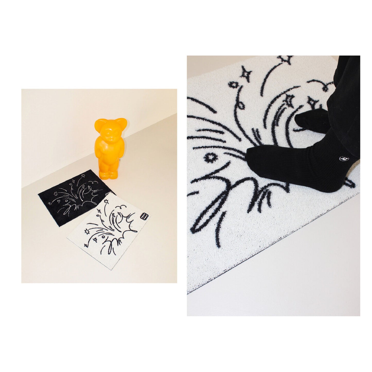 “Bombs or Firework?” door mat