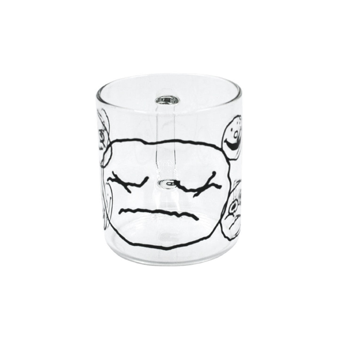 Dog shit field glass cup