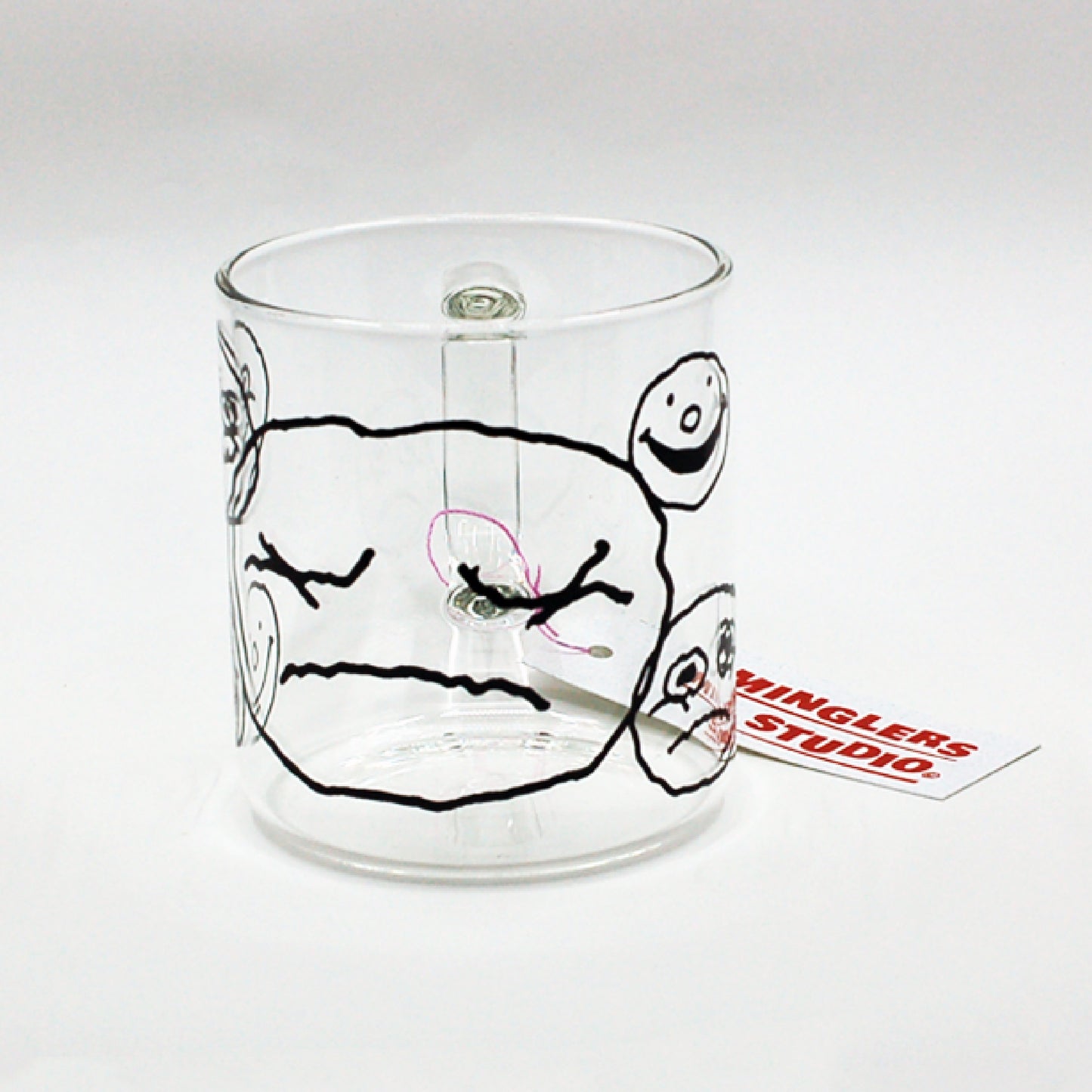 Dog shit field glass cup