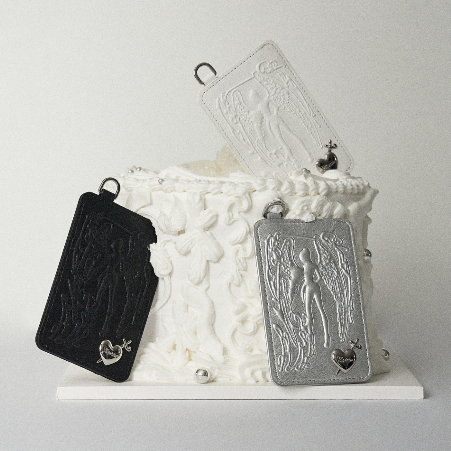 Angel heart card holder