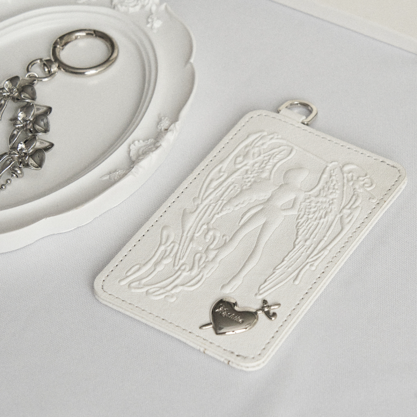 Angel heart card holder