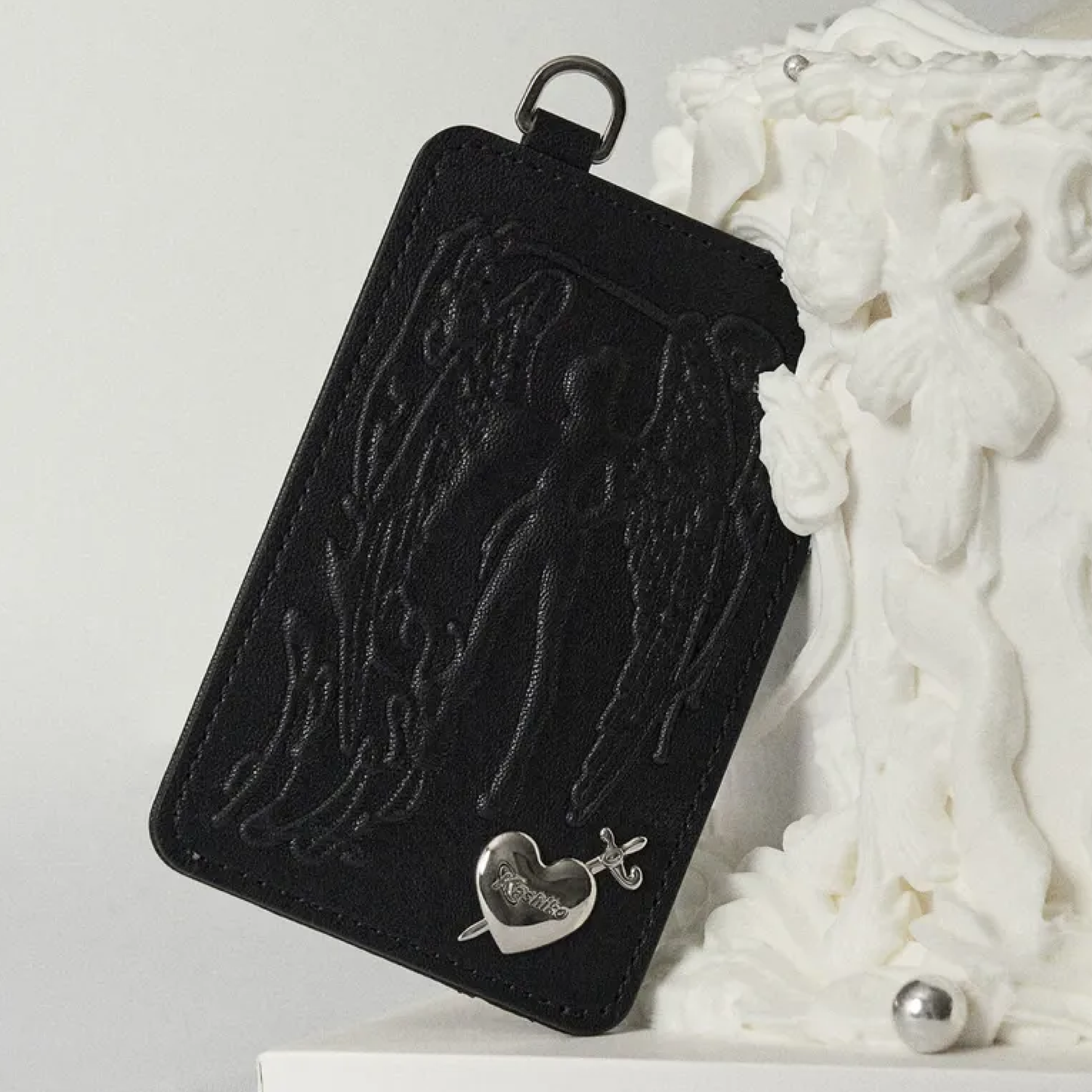 Angel heart card holder