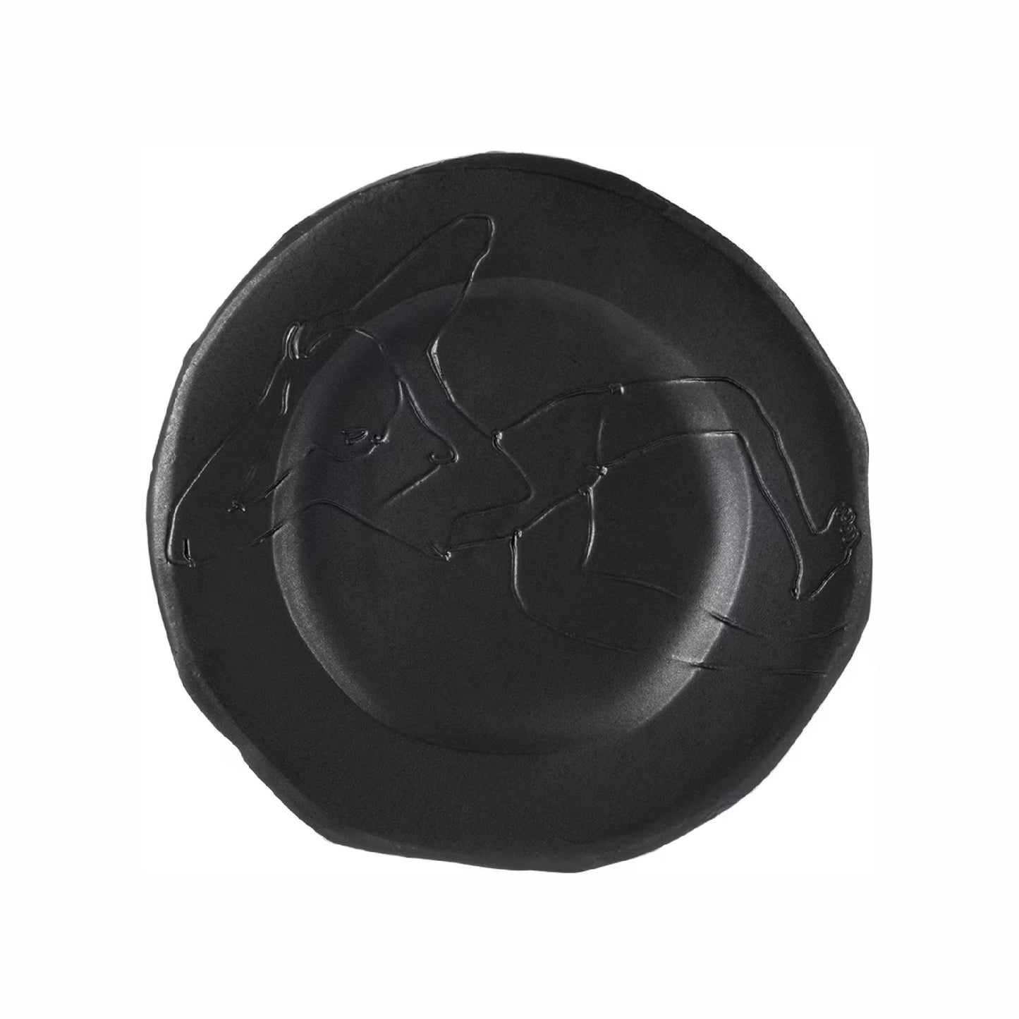 Black quick dip dessert plate