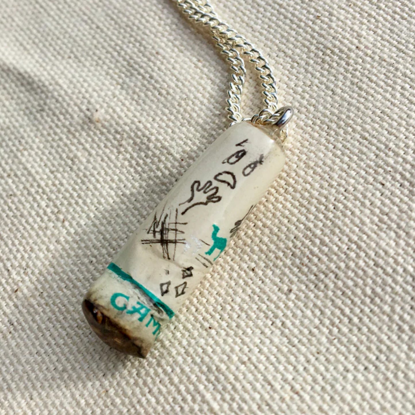 Graffiti Cigarette Butt Necklace