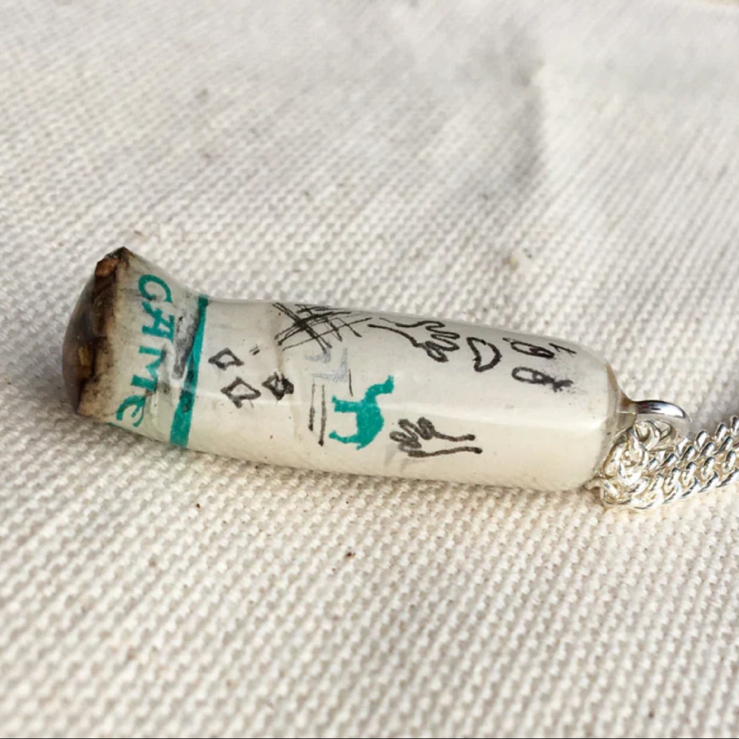 Graffiti Cigarette Butt Necklace