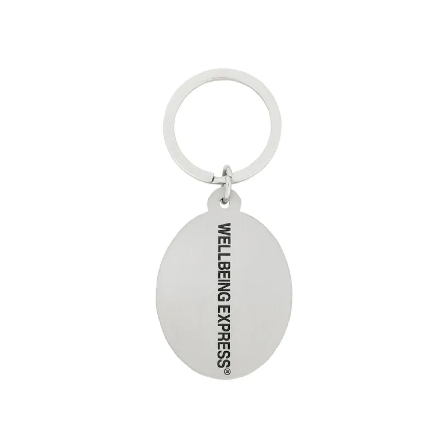 Half Sphere Peace Key Ring Silver
