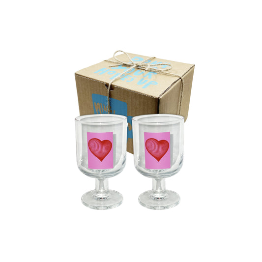Heart net goblet - set of 2