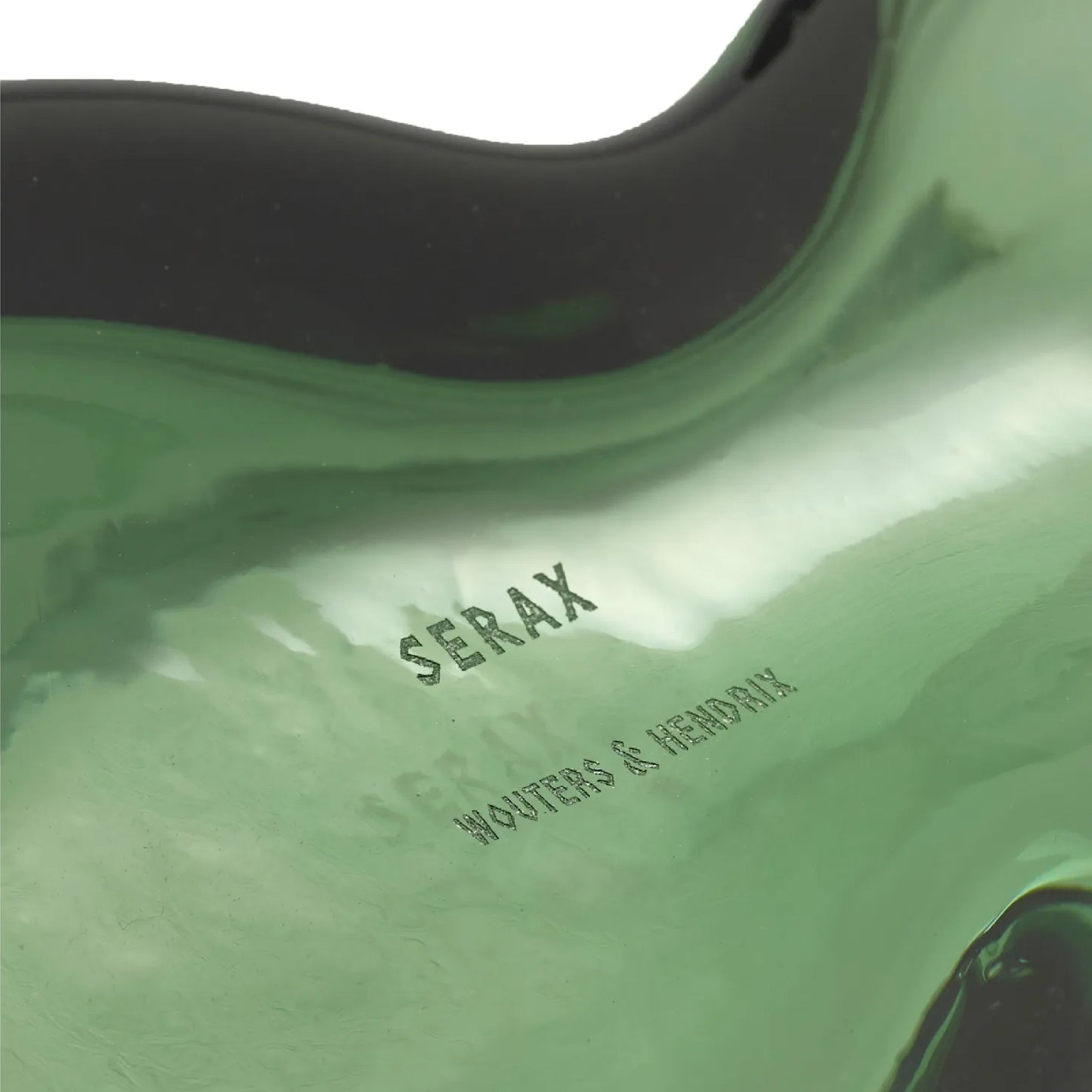 Hand shaped glass bottle