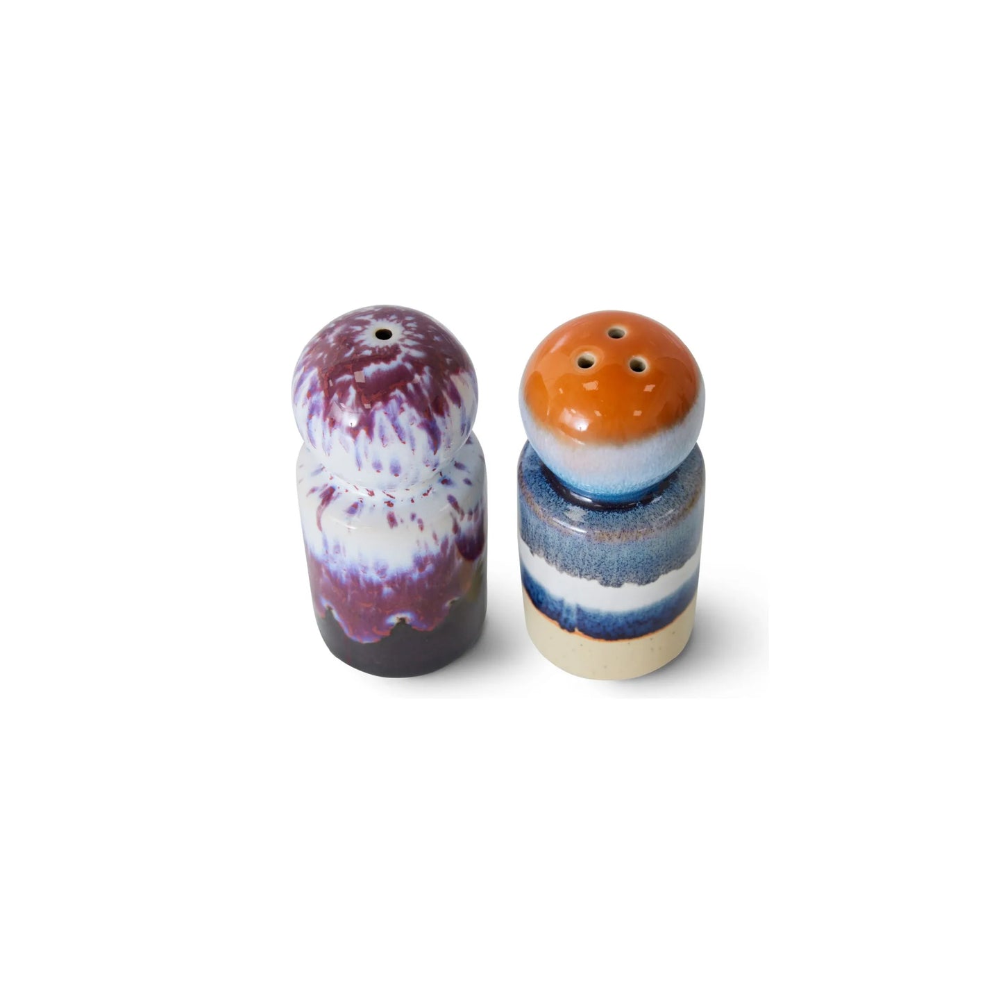 70s Stoneware salt and pepper set