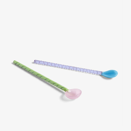 Twist Glass Spoons - Set of 2