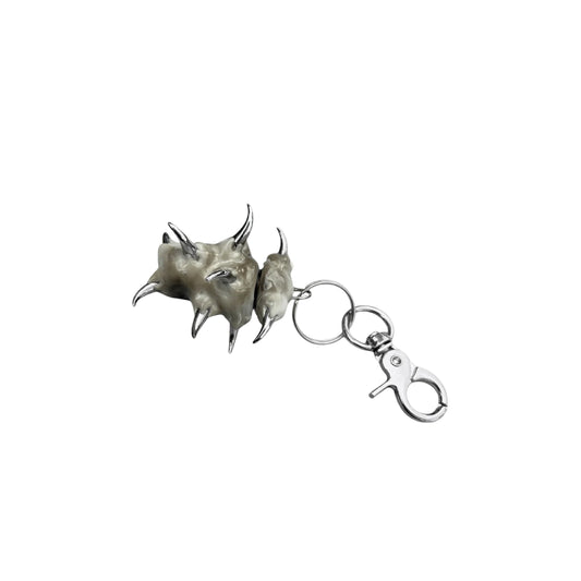 White Pill Case Keychain