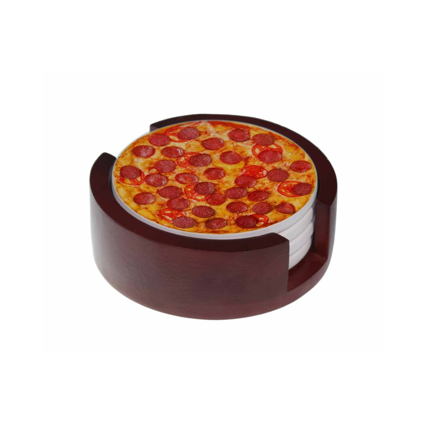 Assorted Pizza Images Coaster Set